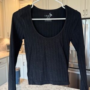 Shimmery black top